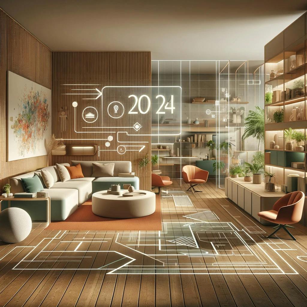 Direcții noi în designul interior în 2024: Confort, sustenabilitate și eleganță